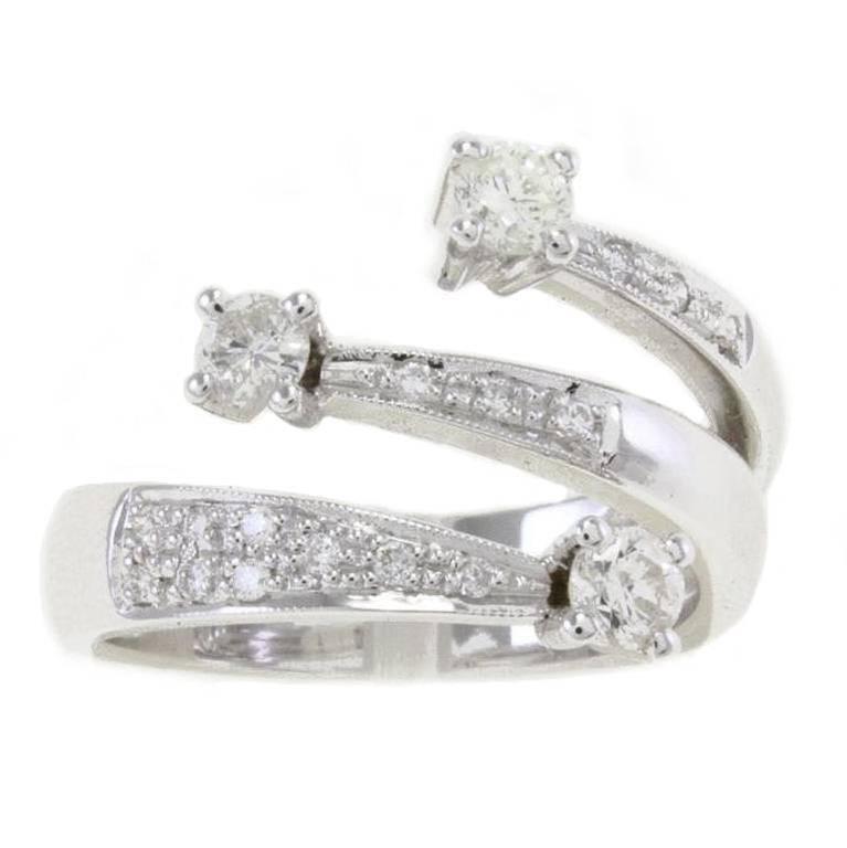 Diamonds Three Diamonds Gold Ring For Sale at 1stdibs