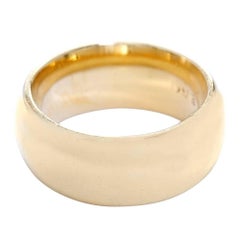Classic  Wide Yellow Gold Wedding Band Ring