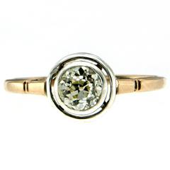 Edwardian Diamond Gold Solitaire Ring