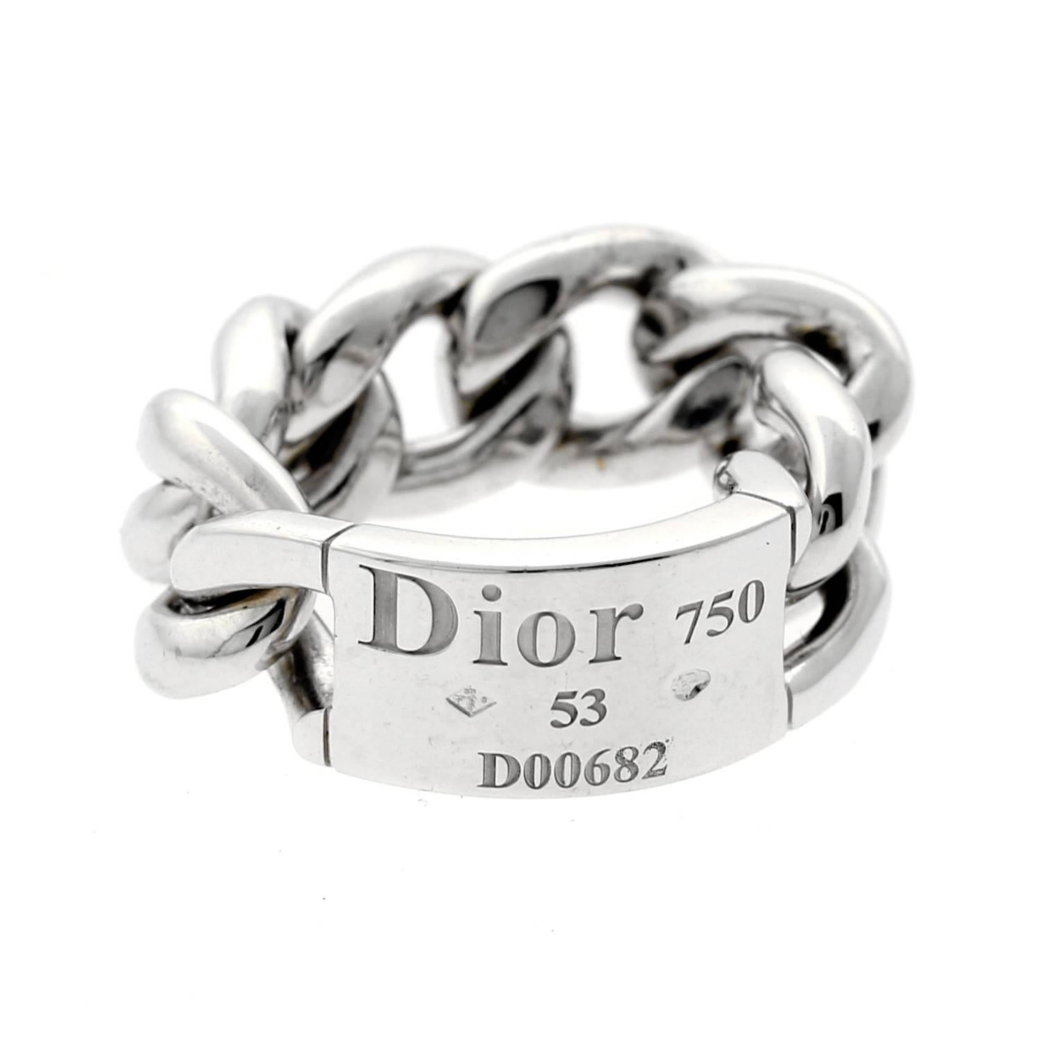 Christian Dior Diorette Multicolor Enamel Gold Ring at 1stdibs