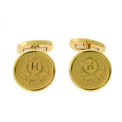 Hermes Yellow Gold Cufflinks