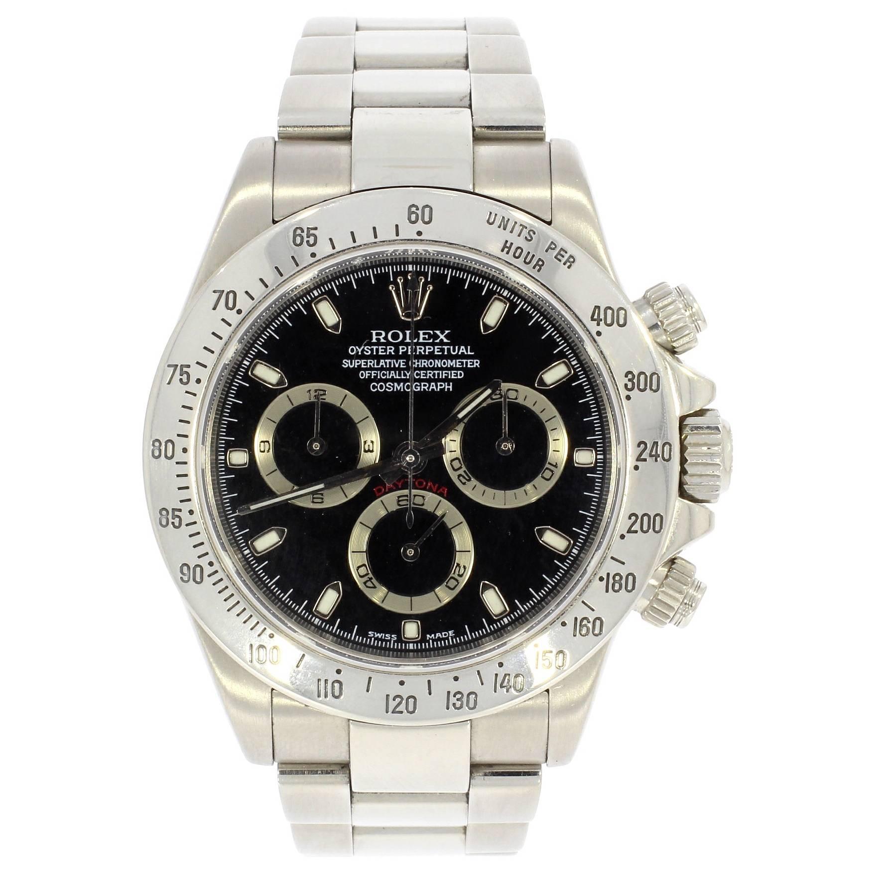 Rolex Daytona Stainless Steel Chronograph 116520 Automatic Wrist Watch
