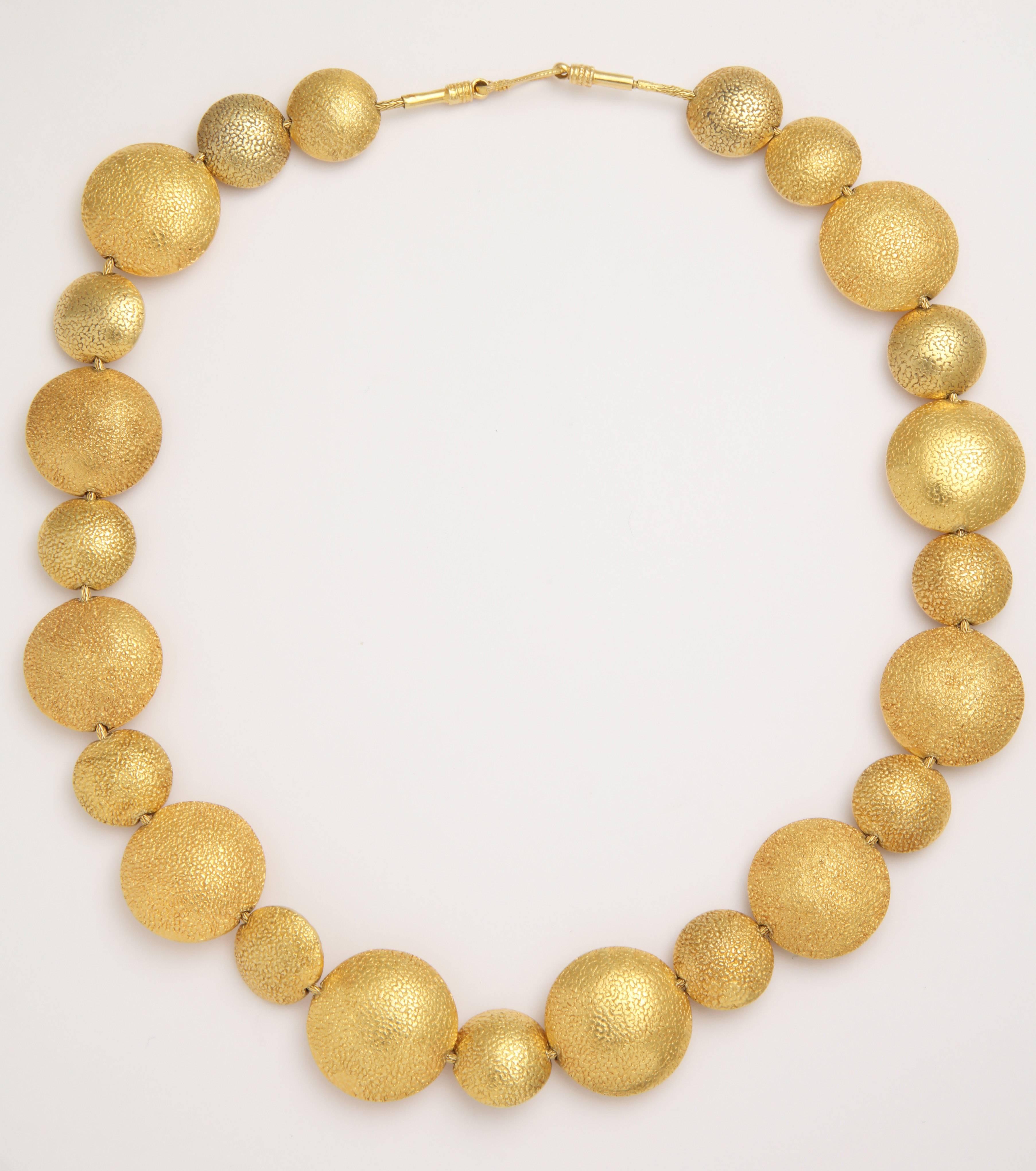 Contemporary Gold Smartie Bead Necklace