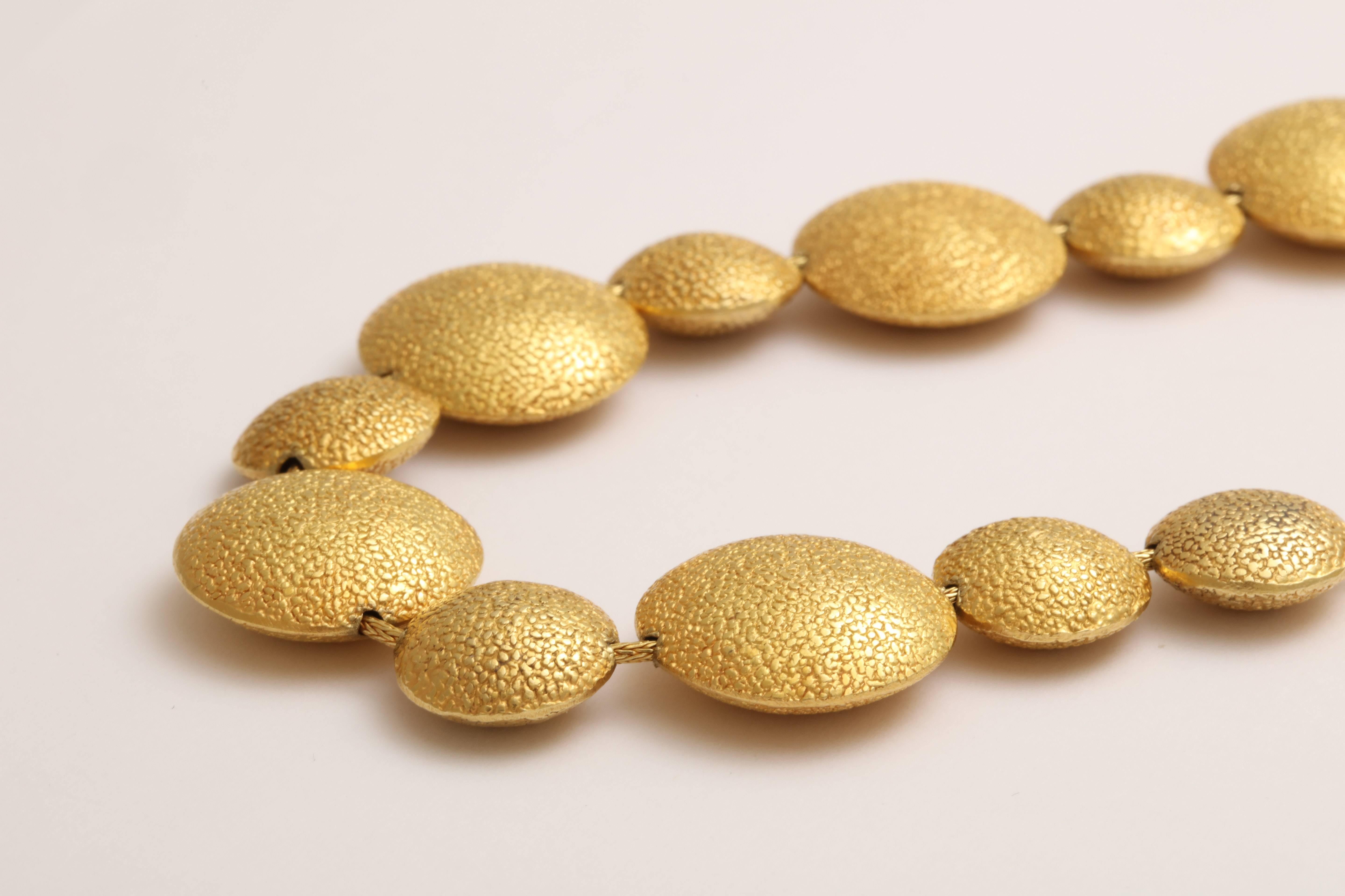 Gold Smartie Bead Necklace 1