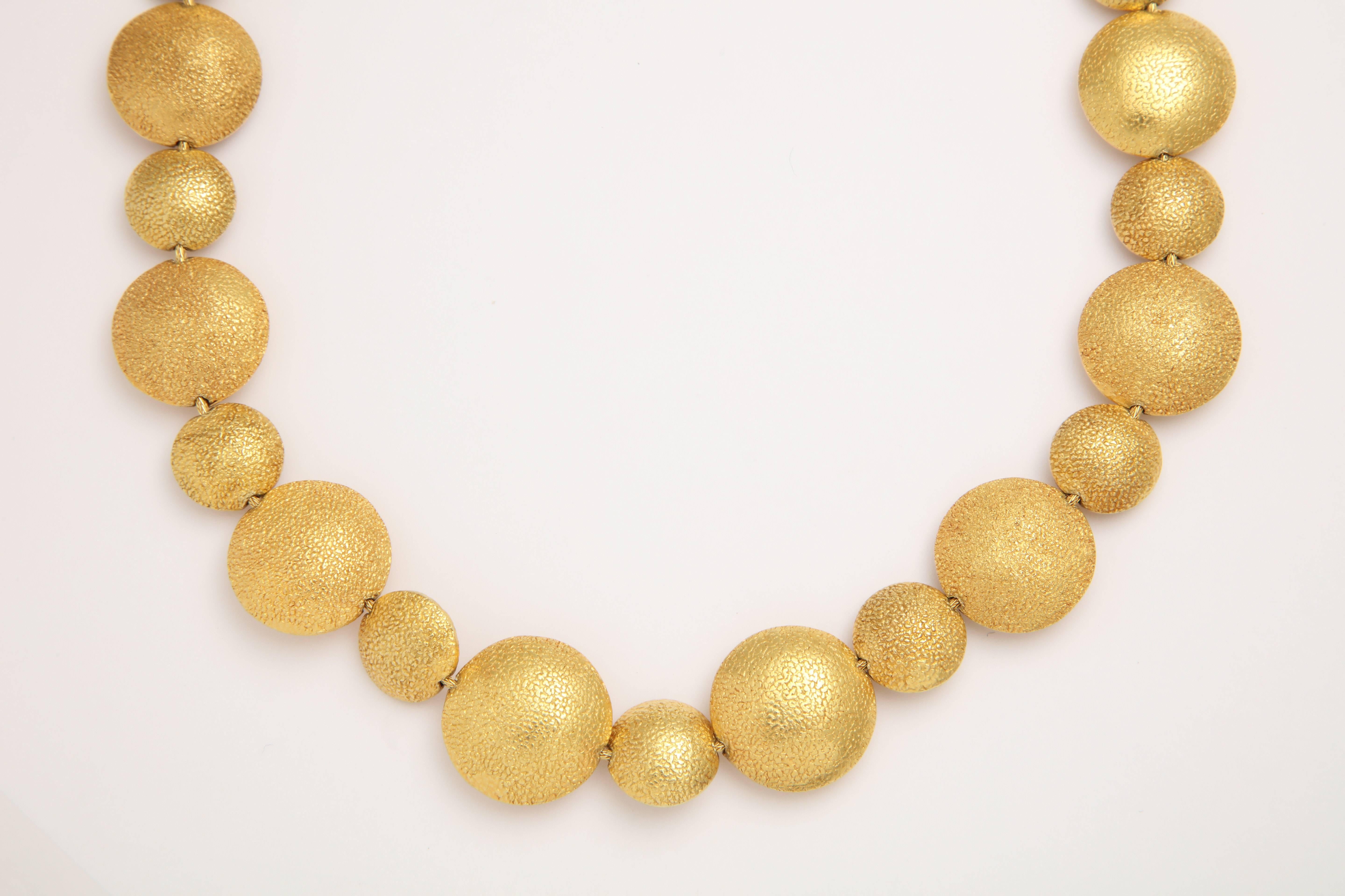 Gold Smartie Bead Necklace 2