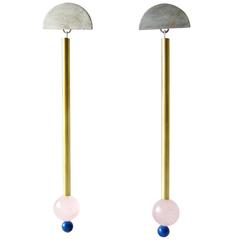 Heidi Abrahamson Sterling Silver Lapis Lazuli Quartz Earrings 6