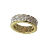 Christopher Designs Double Row Princess Cut Diamond Band Ring