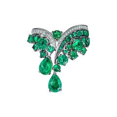 Vanleles Diamond Gemfield Emerald Legends of Africa High End Ring 12