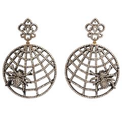 Diamond Spider Web Earrings 7