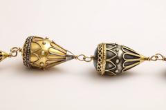 Yellow Gold Silver Hot Air Balloon Necklace