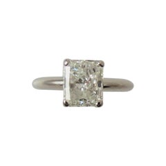 1.79 Carat GIA Certified Radiant Cut Diamond Set in Solitaire Platinum Setting