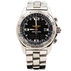 Breitling Stainless Steel B1 Black Dial Quartz Wristwatch