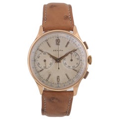 Zenith Rose Gold Retro Chronograph Wristwatch