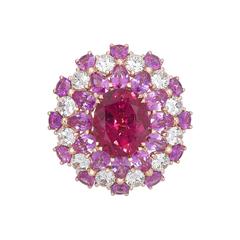 Vanleles Diamond Rubelite Ballerina Ring 8