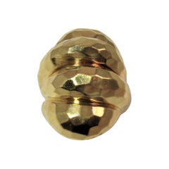 Henry Dunay Yellow Gold Faceted Texture Ring