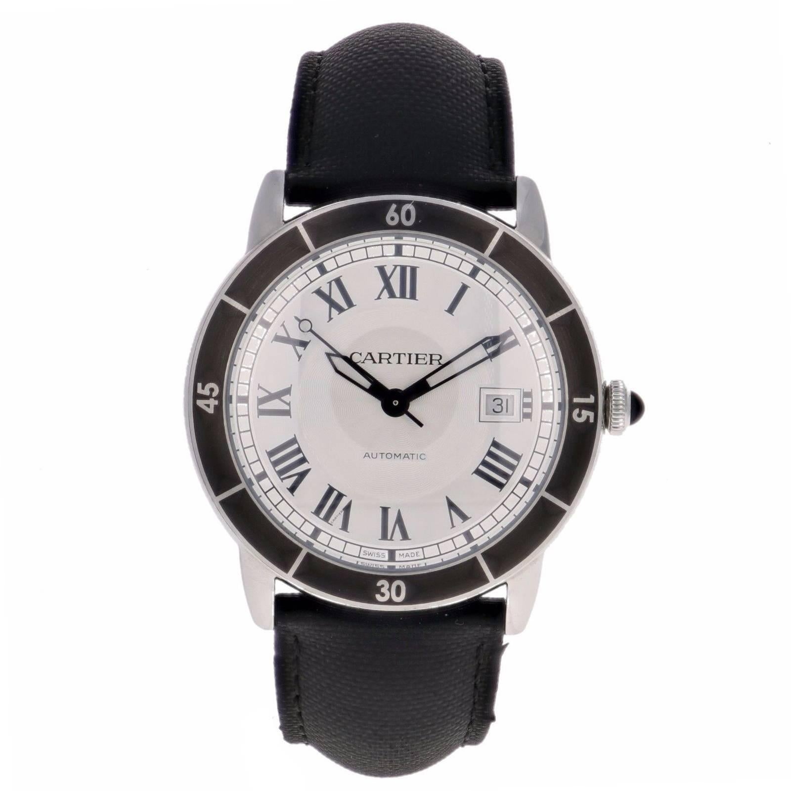 Cartier Ronde Croisiere Stainless Steel Silver Dial WSRN0002