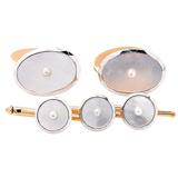 Mother of Pearl Stud and Cufflink Set