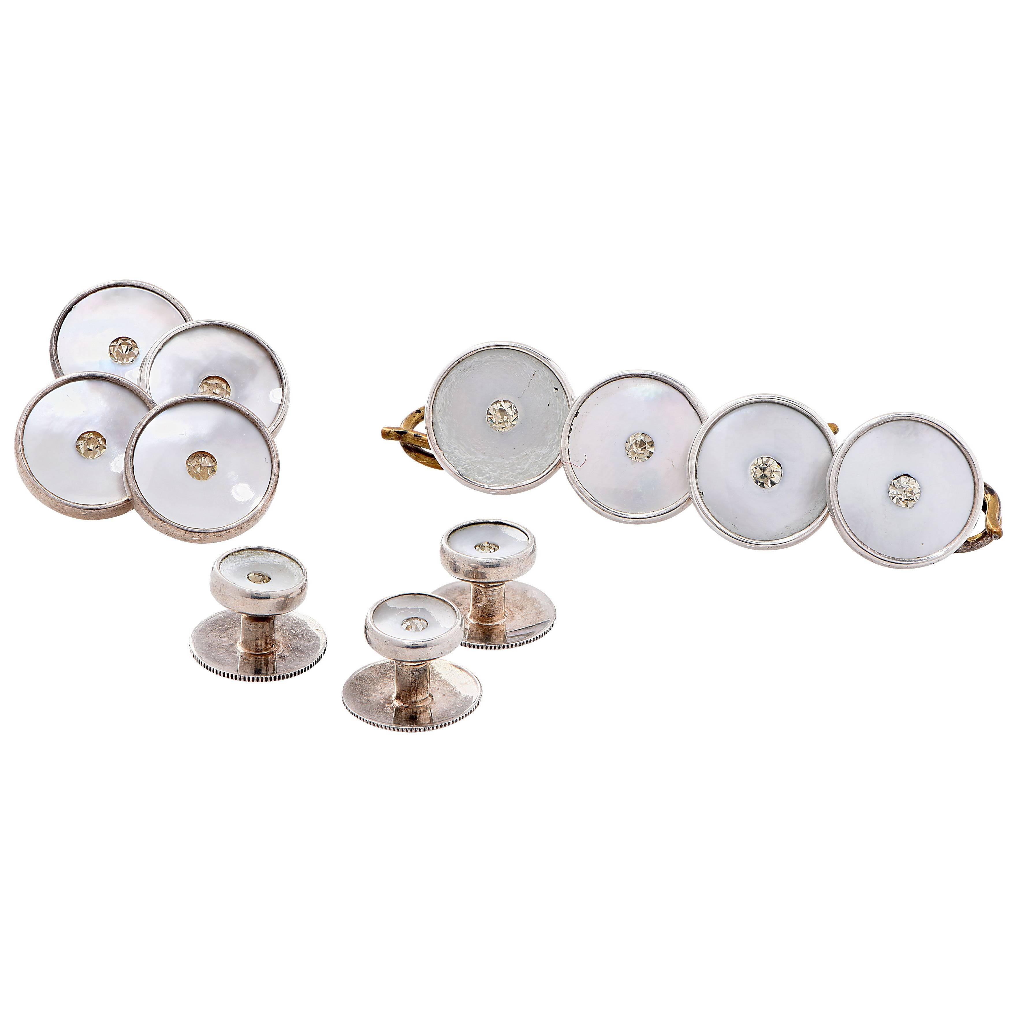 Mother-of-Pearl Silver Dress Set