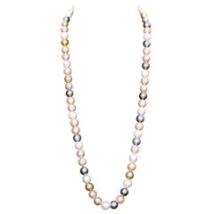 South Sea Multi-Color Pearl Necklace with Diamond Clasp 8