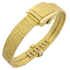 Hermés Omega Matte Gold Wristwatch