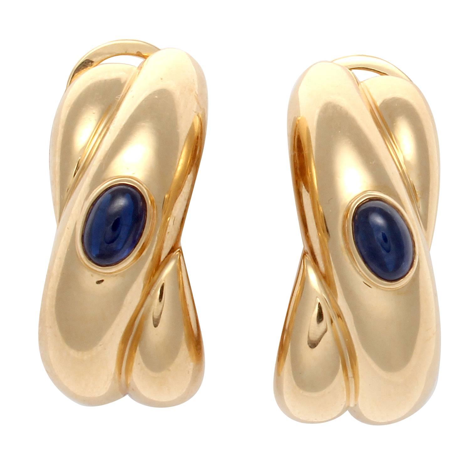 Cartier Colisee Sapphire Gold Earrings
