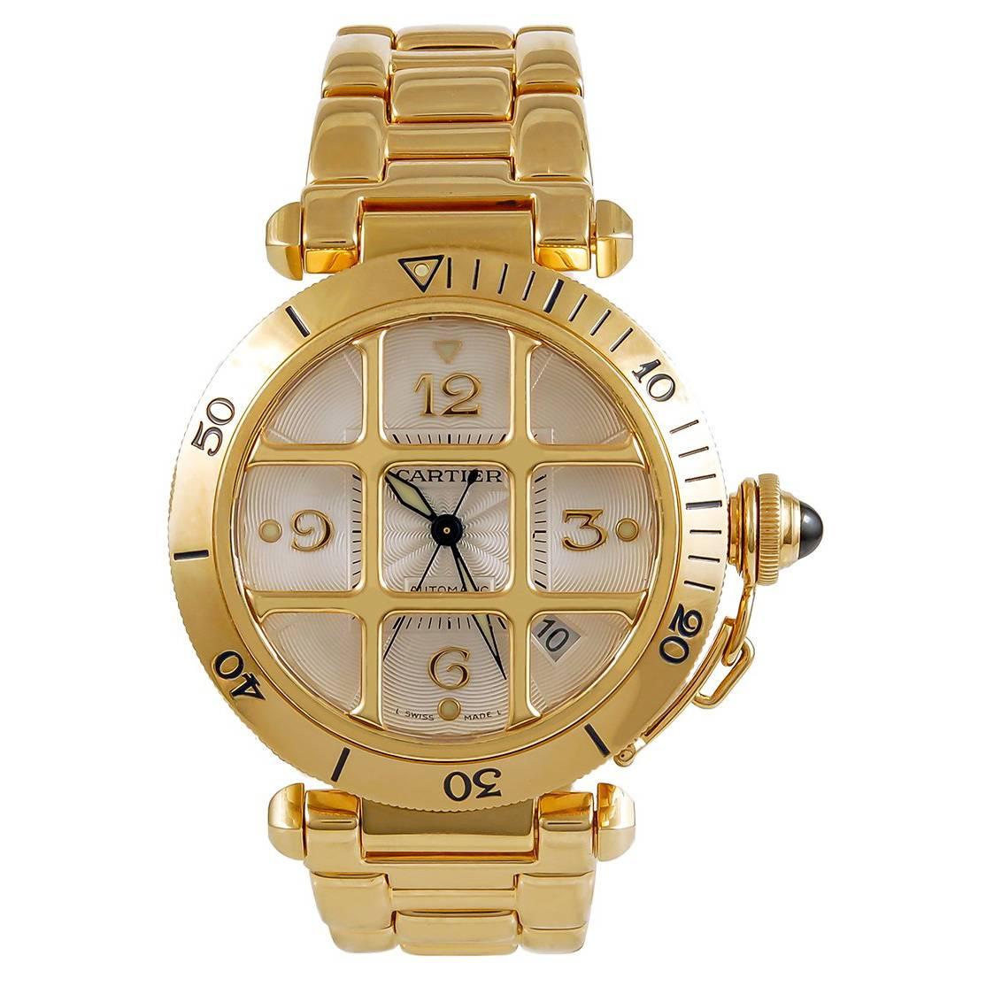 Cartier Yellow Gold Pasha Automatic Wristwatch