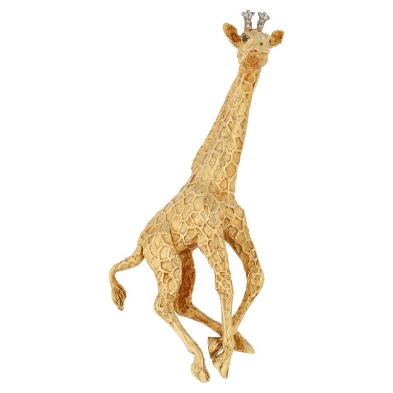 tiffany giraffe, giraffe brooch pin 