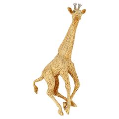 Tiffany & Co. Gold Diamond Giraffe Brooch