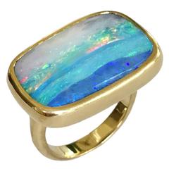 Dalben Ocean View Boulder Opal Gold Ring