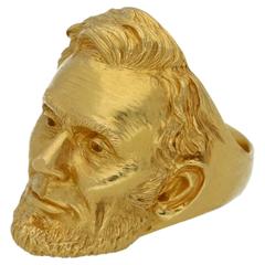 Theo Fennell Abraham Lincoln 18 Karat Gold Ring