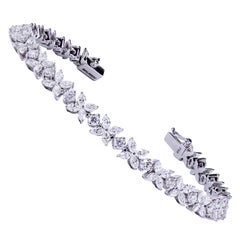 6.23 Carats Diamonds White Gold Line Bracelet 2