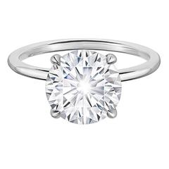 Marisa Perry GIA 2.02 Carat Round Brilliant Diamond Engagement Ring in Platinum