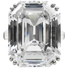 Harry Winston Magnificent 22.91 Carat GIA Cert. D Color Emerald Cut Diamond Ring 8