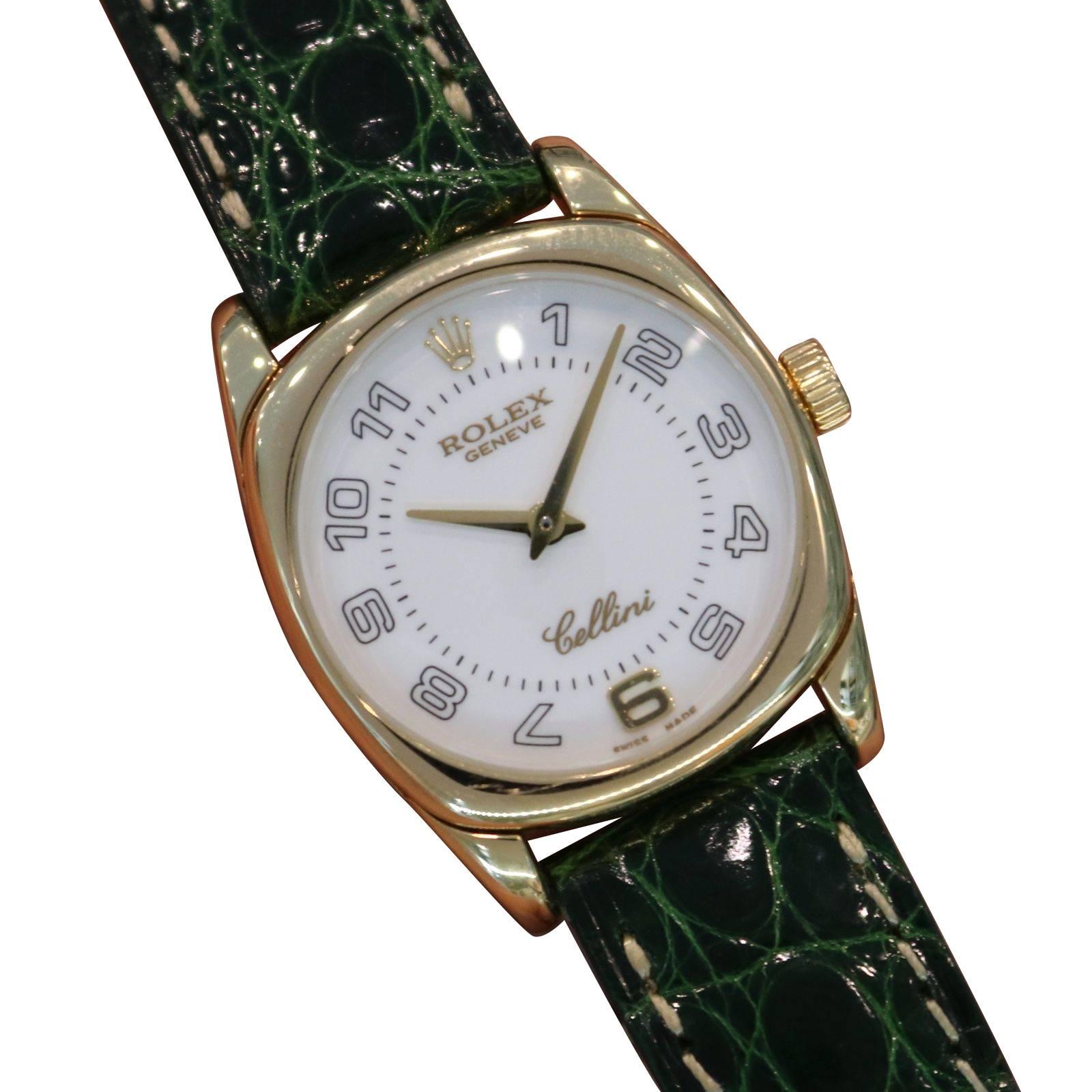 Rolex Ladies Yellow Gold Cellini Danaos Quartz Wristwatch             For Sale
