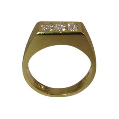  Yellow Gold Man's Diamond Band Ring