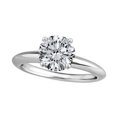GIA Certified 1.71 Carat Ideal Cut Round Brilliant Diamond Engagement Ring