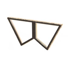 Sophie Birgitt Double Full Diamond Geometric Double Finger Ring 2