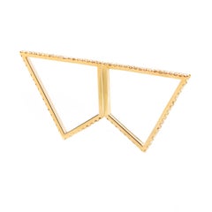 Sophie Birgitt Full Diamond Geometric Double Finger Ring 10