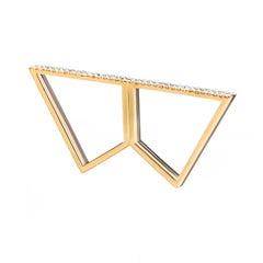Sophie Birgitt Diamond Geometric Double Finger Ring 3