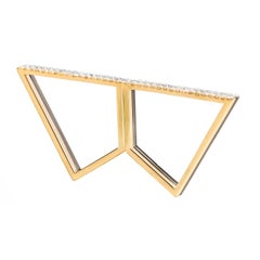 Sophie Birgitt Diamond Geometric Double Finger Ring