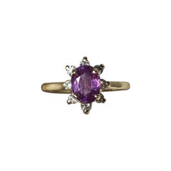 GIA Certified 1.18 Carat Untreated Sapphire Diamond Gold Cluster Ring 3