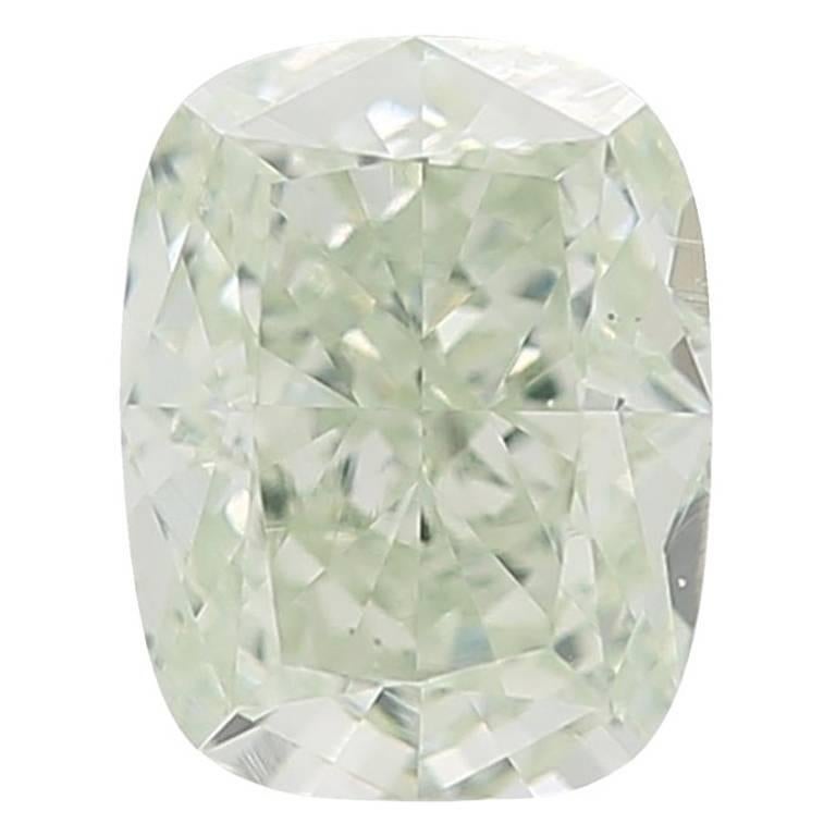 GIA Certified 1.01 Carat Fancy Light Green Diamond at 1stdibs