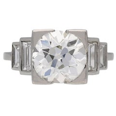 Art Deco solitaire diamond engagement ring, English, circa 1930.