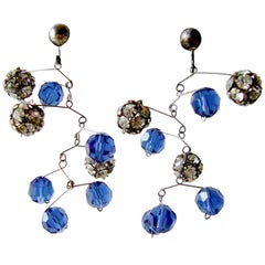 Ruth Berridge Sterling Silver Kinetic Mobile Modernist Earrings