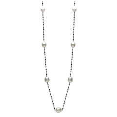 South Sea Pearl Necklace Black Spinel White Gold Necklace