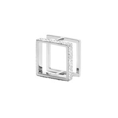 Sophie Birgitt Geometric Square Diamond Cocktail Knuckle/Pinky Ring