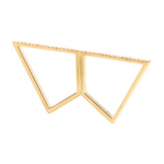 Sophie Birgitt Diamond Geometric Double Finger Ring