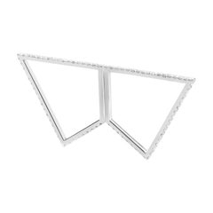 Sophie Birgitt Full Diamond Geometric Double Finger Ring 9