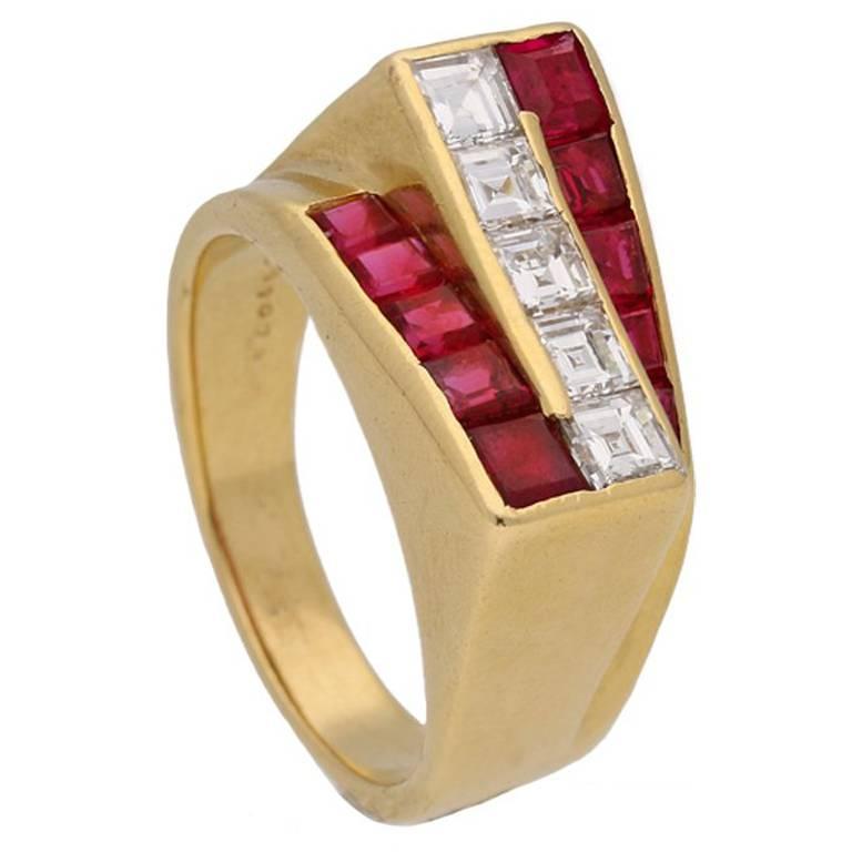 Ruby and Diamond Ring by Oscar Heyman Brothers