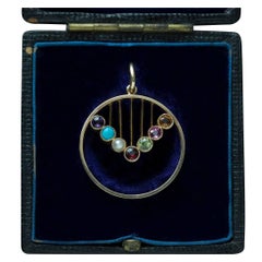 Edwardian Multi Stone Pendant with Antique Box 12